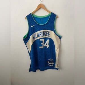 Nike Swingman Milwaukee Bucks Giannis Antetokounmpo City Edition Jersey Size XL